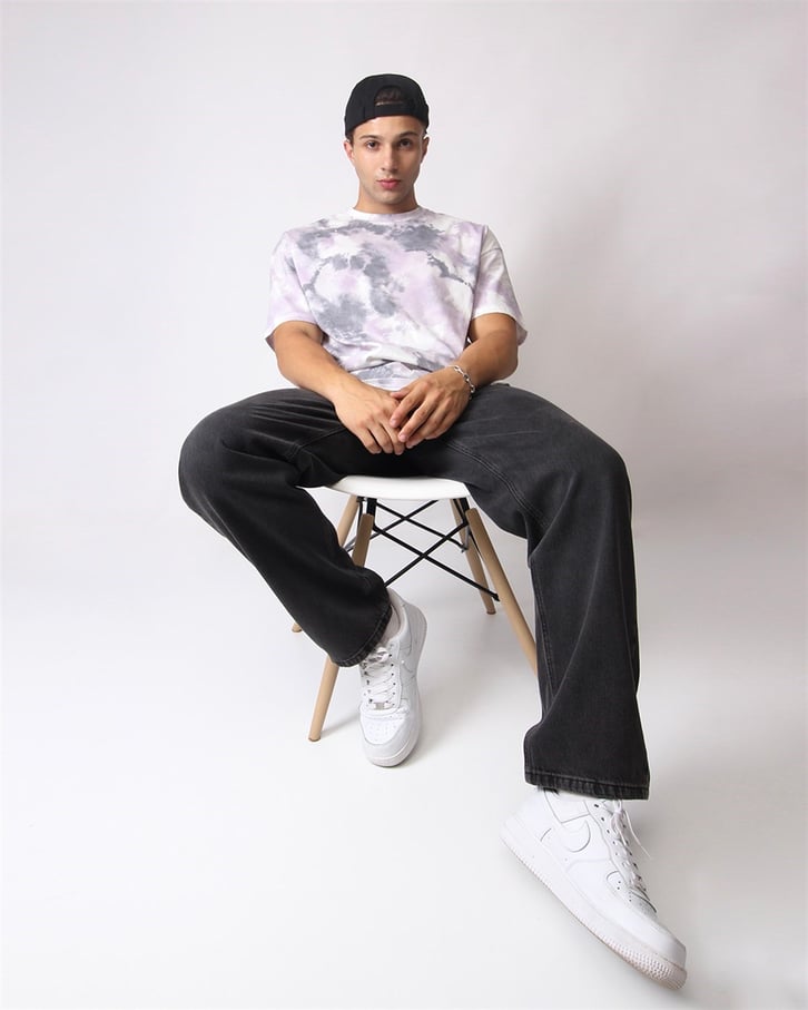 OVERSIZE TIE DYE BATİK DESENLİ TSHIRT
