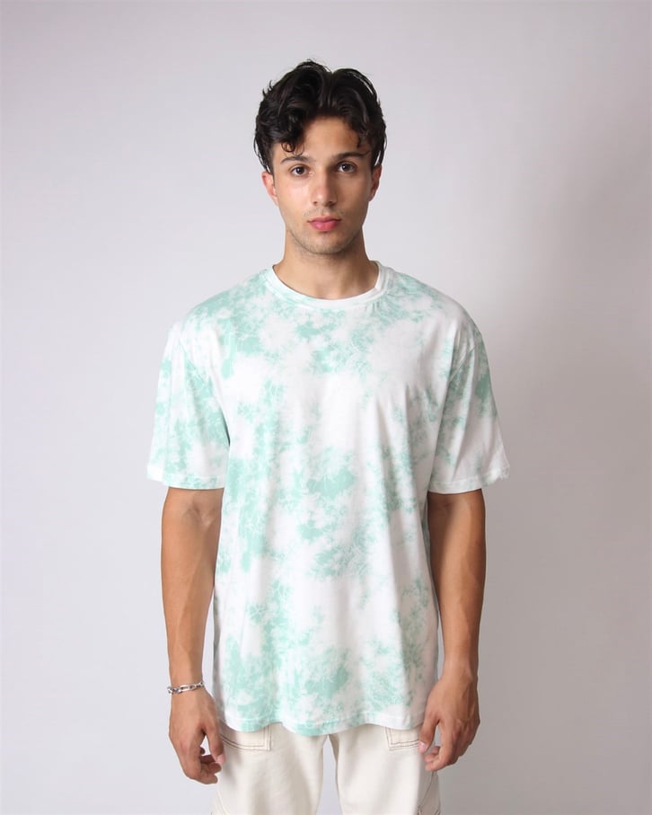 OVERSIZE TIE DYE BATİK DESENLİ TSHIRT