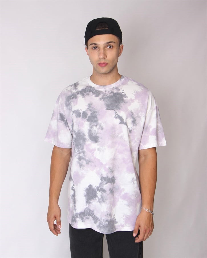 OVERSIZE TIE DYE BATİK DESENLİ TSHIRT