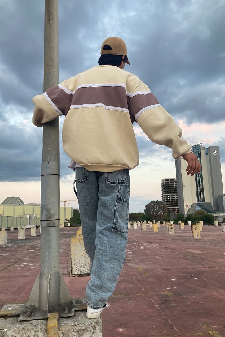 OVERSIZE TWO COLORS SWEATSHIRT