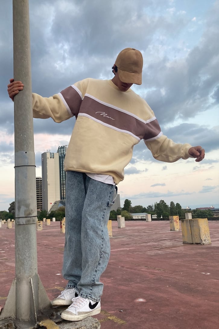 OVERSIZE TWO COLORS SWEATSHIRT