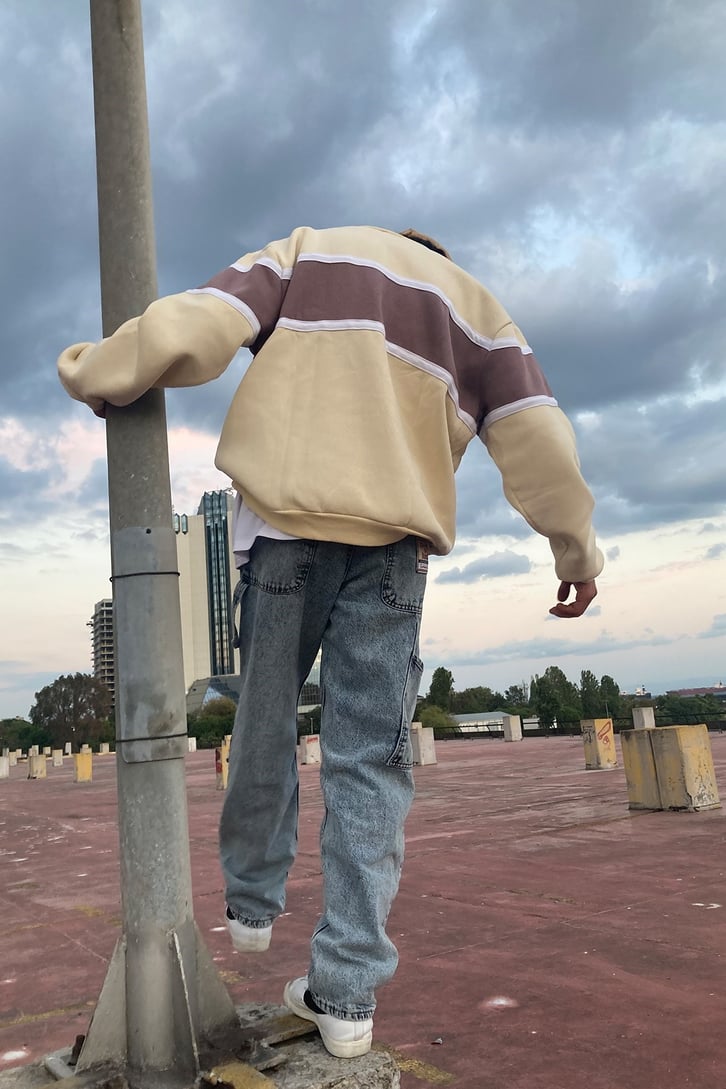 OVERSIZE TWO COLORS SWEATSHIRT