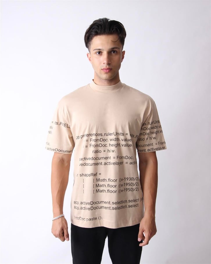 OVERSIZE YAZI BASKILI TSHIRT