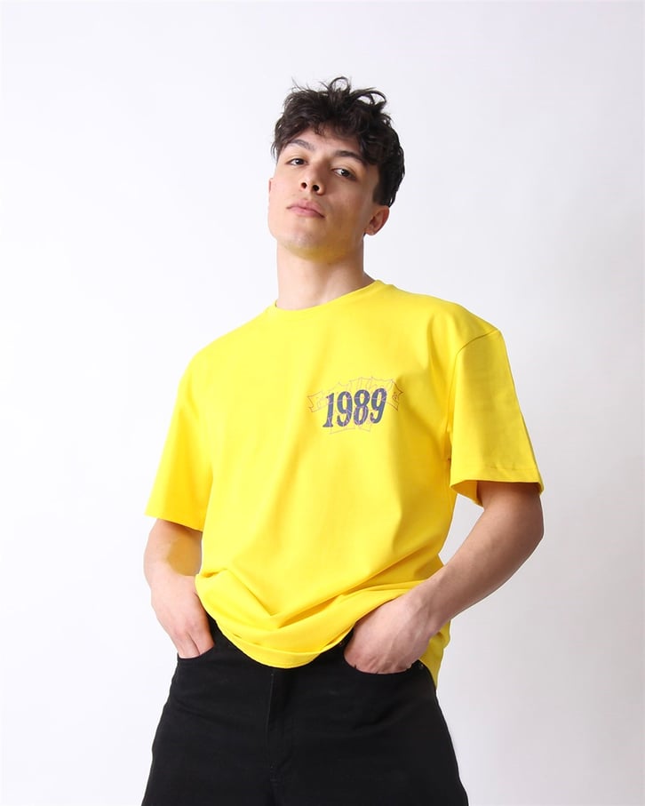 OVERSIZE YAZI BASKILI TSHIRT
