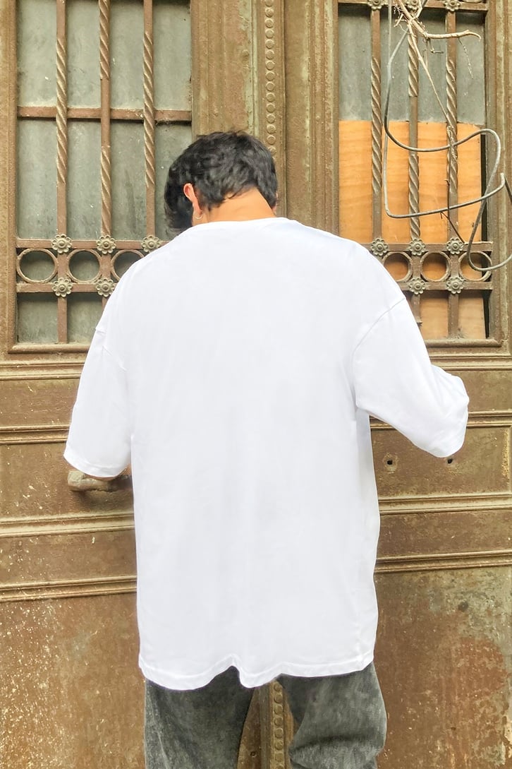OVERSIZE YAZI BASKILI TSHIRT
