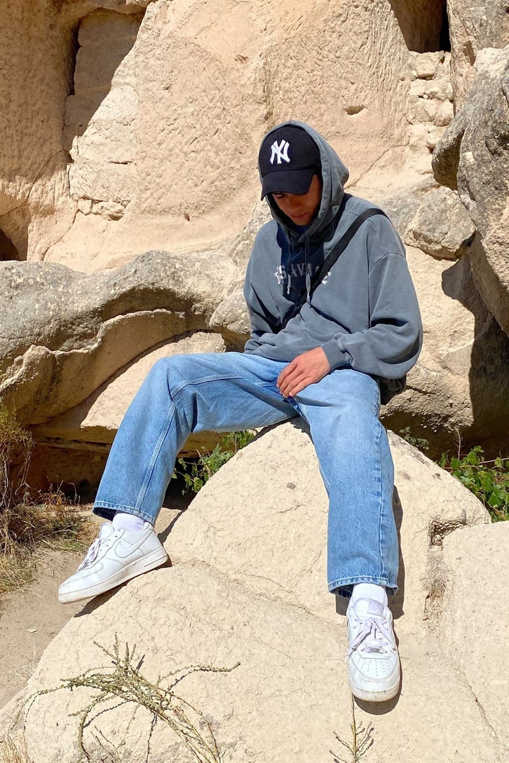 OVERSIZE YAZI İŞLEMELİ HOODIE
