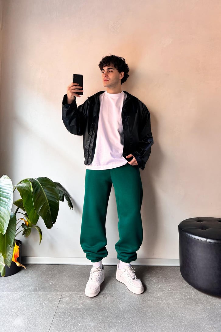 Oversize Yeşil Jogger Eşofman Altı