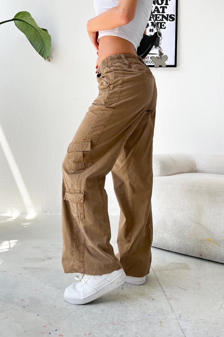 Paçası Kesik Baggy Pantolon