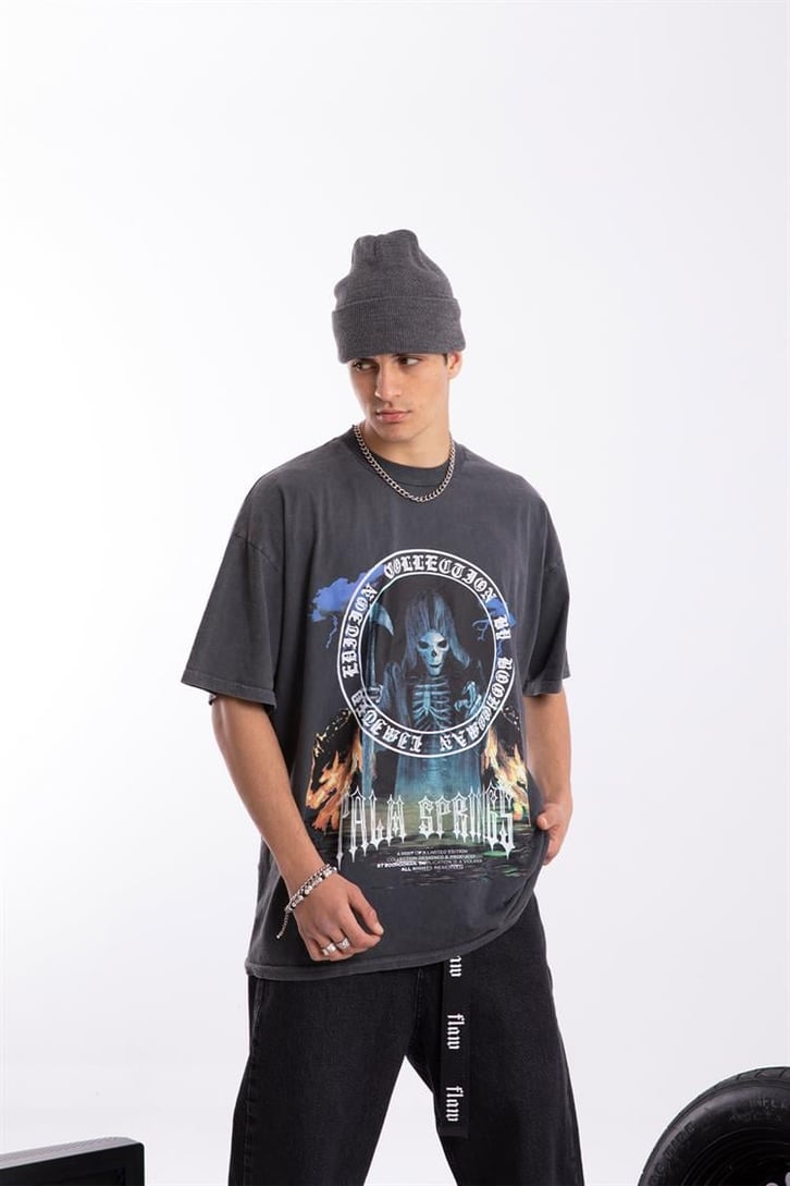Palm Springs Acid Wash Oversize Tişört