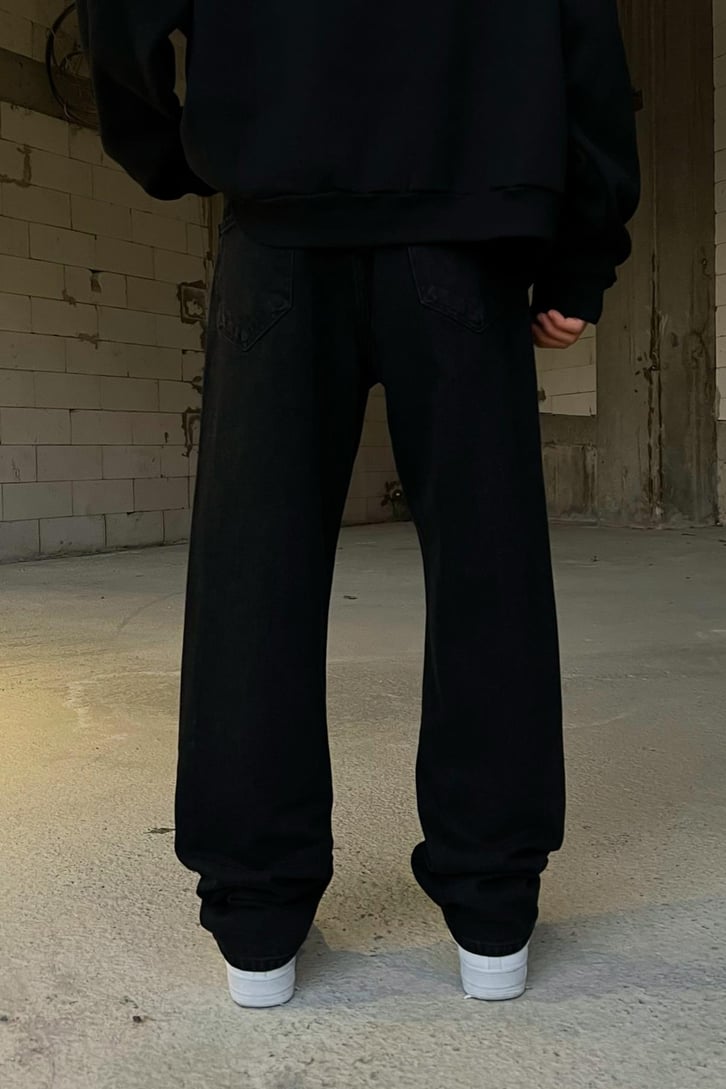Paradise Baskılı Siyah Regular Fit Jean