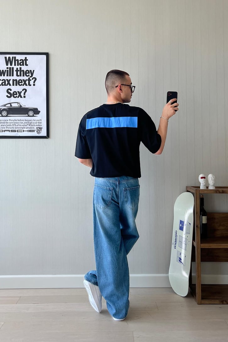 Paraiso Baskılı Oversize Tişört