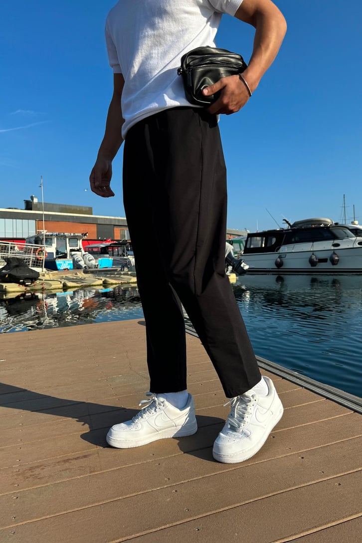 Paraşüt Kumaş Boyfriend Kalıp Pantolon