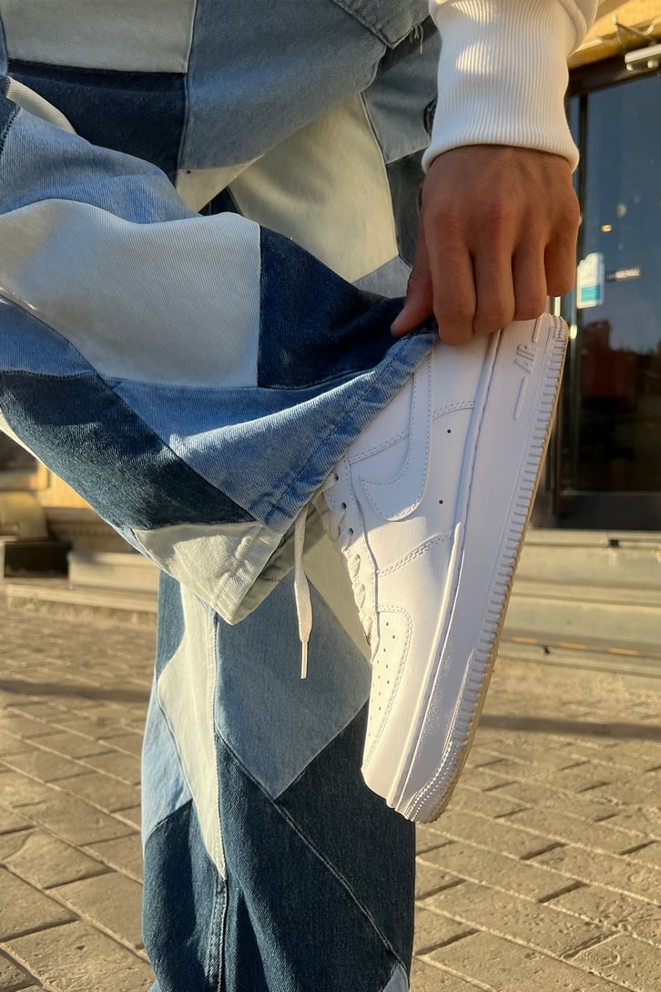 Parça Yamalı Baggy Jean