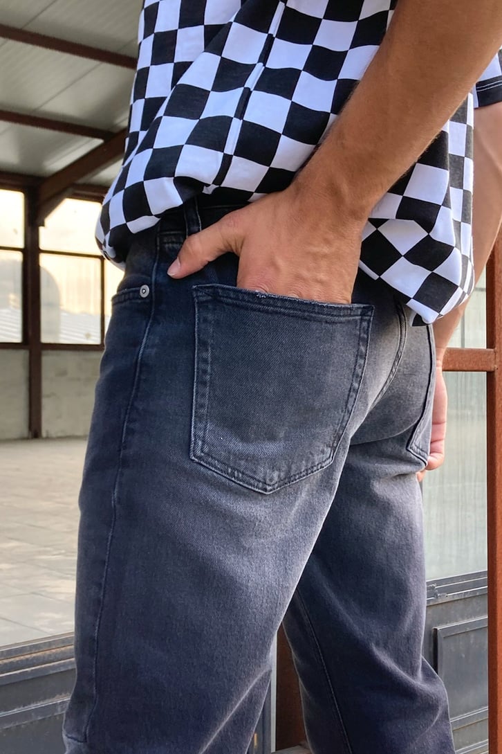 Parçalı Antrasit Skinny Jean