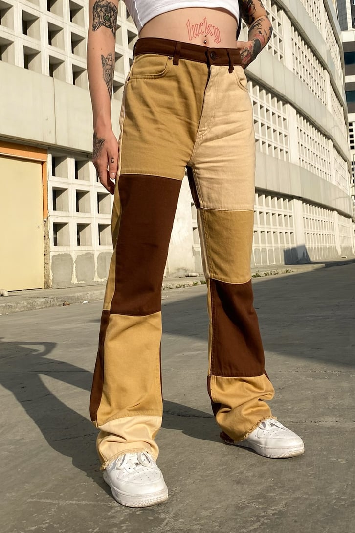 Parçalı Baggy Jean