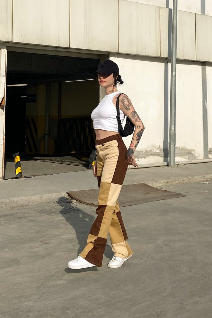 Parçalı Baggy Jean