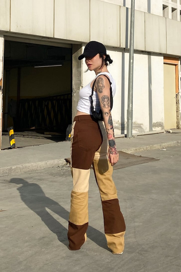 Parçalı Baggy Jean