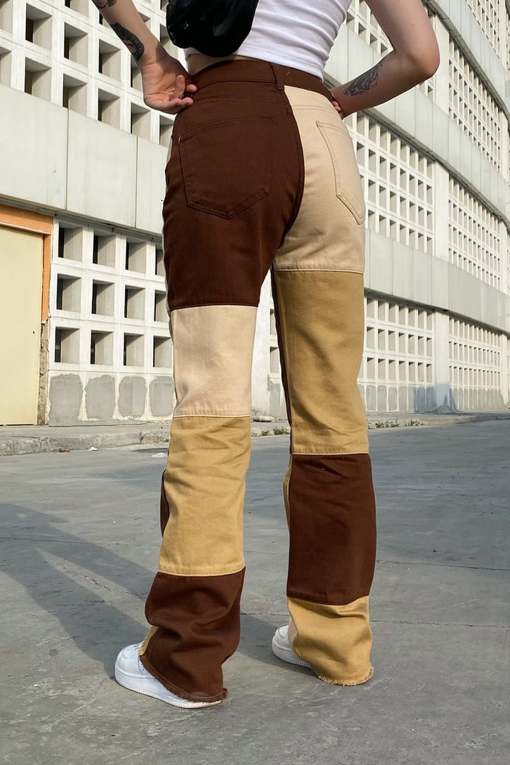 Parçalı Baggy Jean