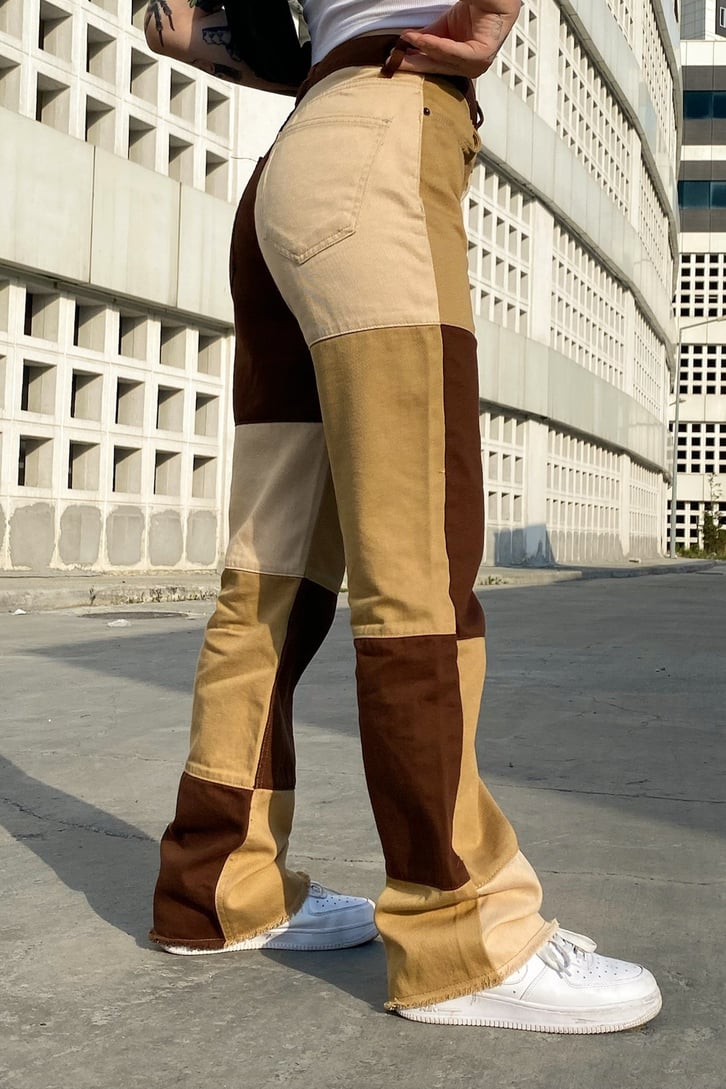 Parçalı Baggy Jean