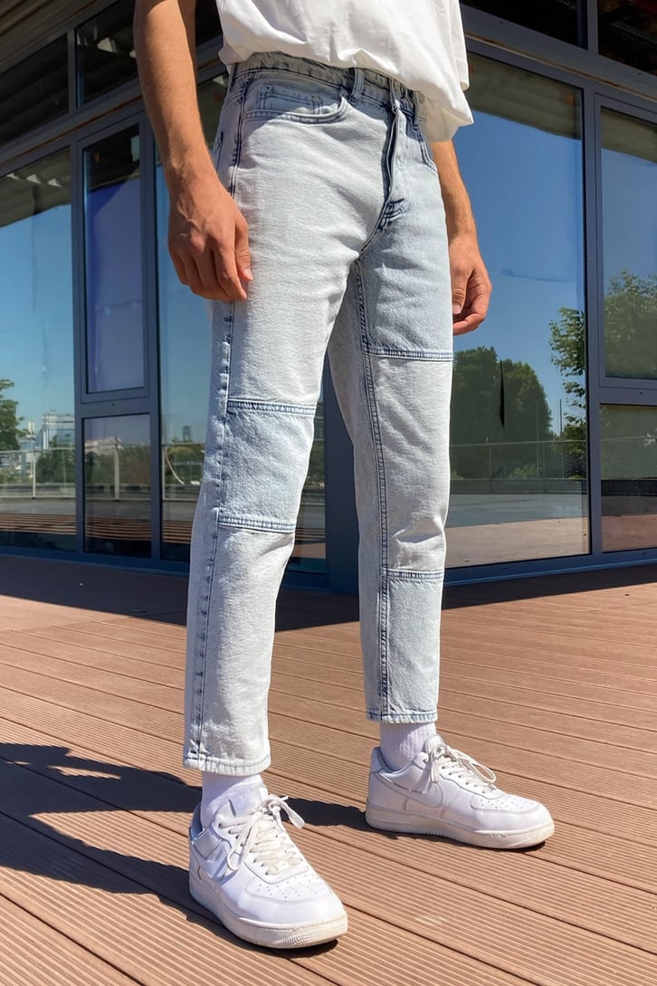 Parçalı Mom Fit Jean