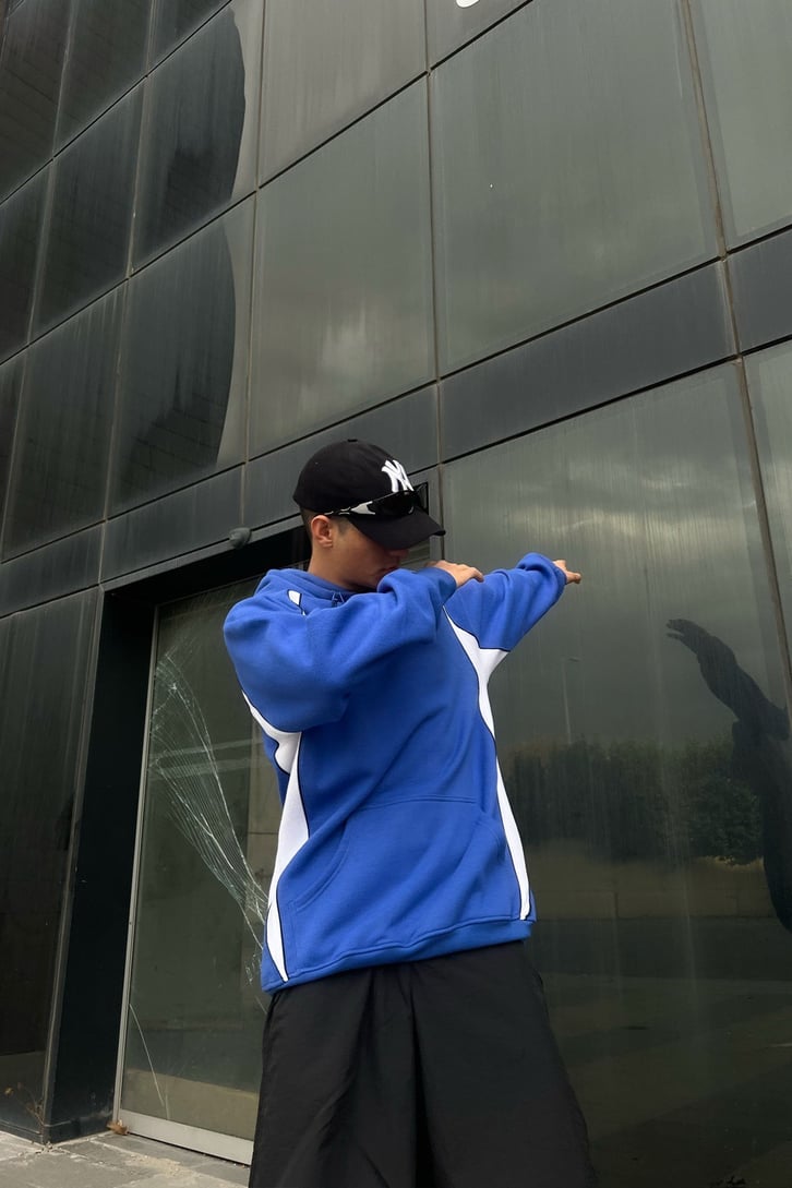 Parçalı Oversize Hoodie