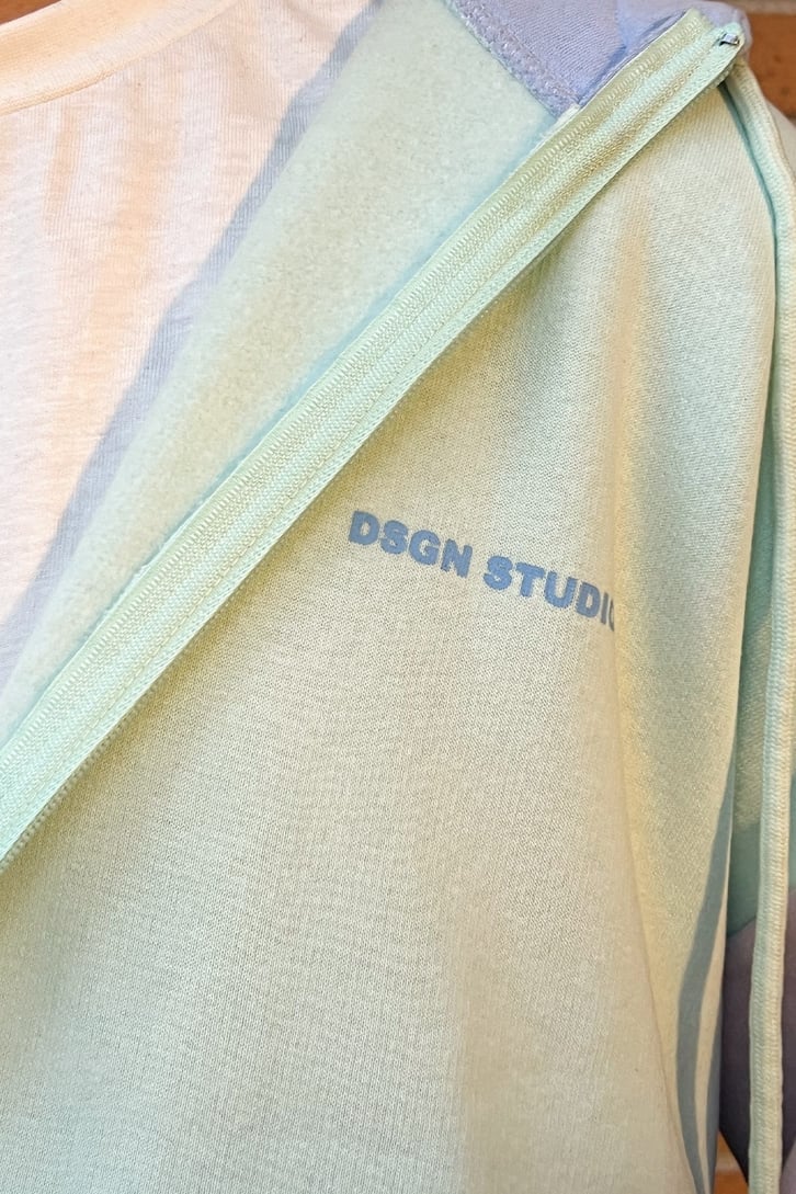 Parçalı Soft Color Zip Oversize Sweatshirt