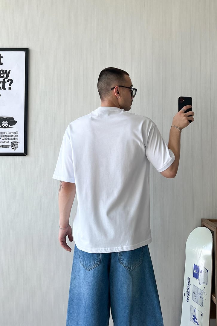 Parisian Inspire Baskılı Oversize Tişört