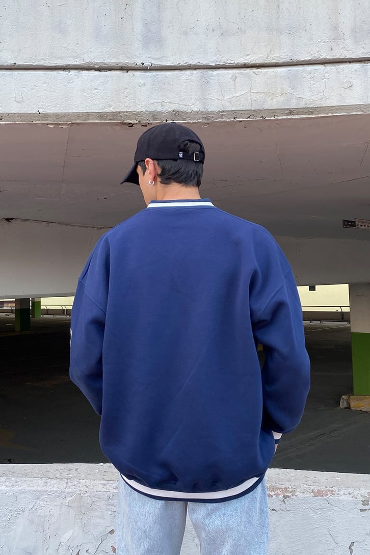 PASADENA BASKILI KOLEJ STİLİ OVERSIZE SWEATSHIRT