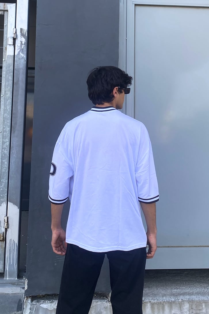 Pasadena Nakışlı Polo Yaka Oversize Tshirt