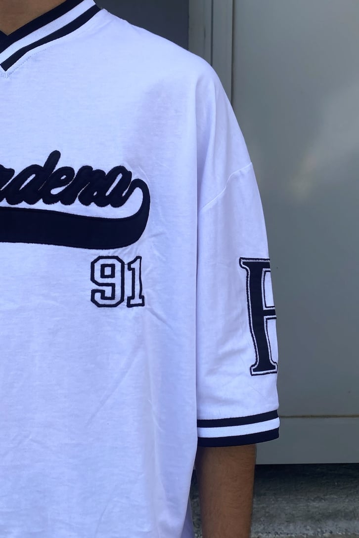 Pasadena Nakışlı Polo Yaka Oversize Tshirt