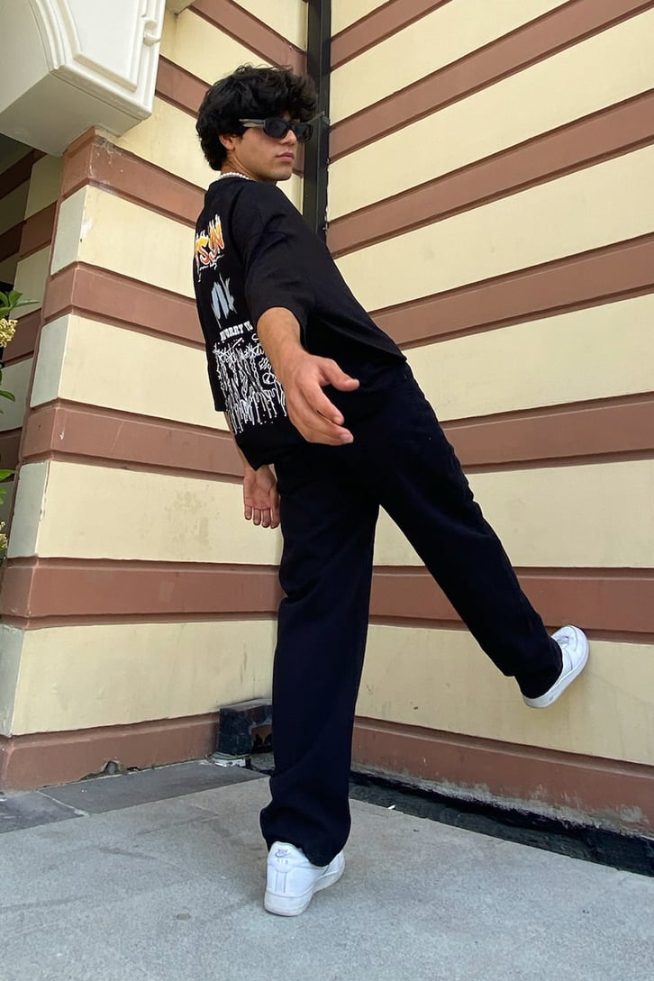 Passion Will Baskılı Oversize Tshirt