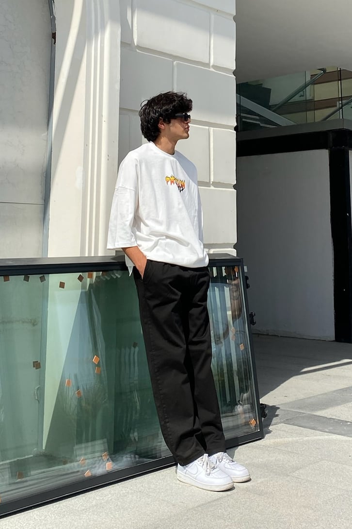 Passion Will Baskılı Oversize Tshirt