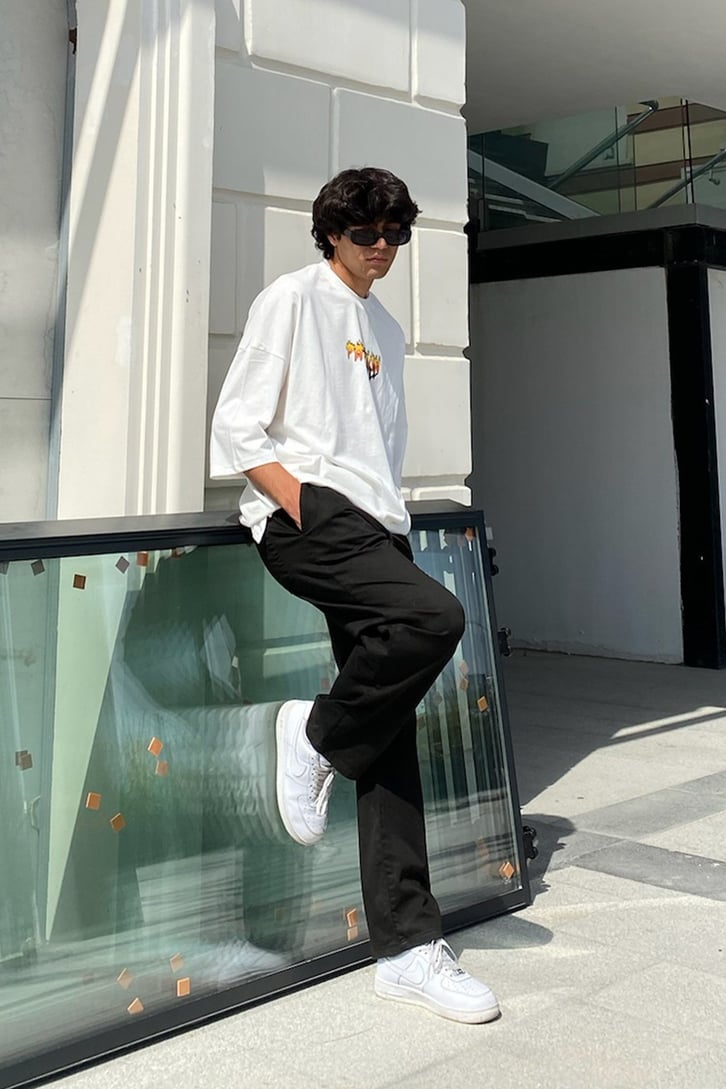 Passion Will Baskılı Oversize Tshirt