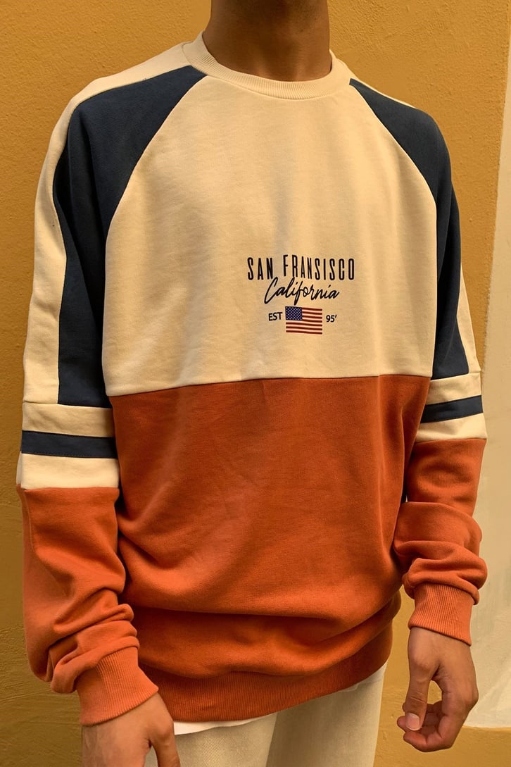 PASTEL RENK İŞLEMELİ SWEATSHIRT