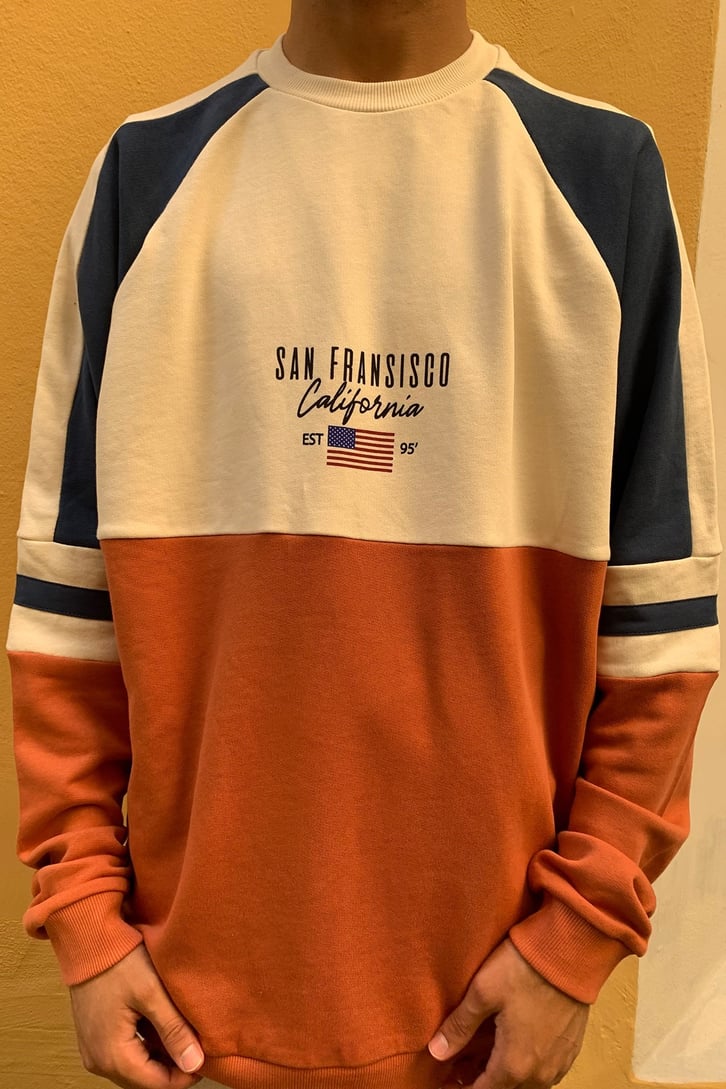 PASTEL RENK İŞLEMELİ SWEATSHIRT