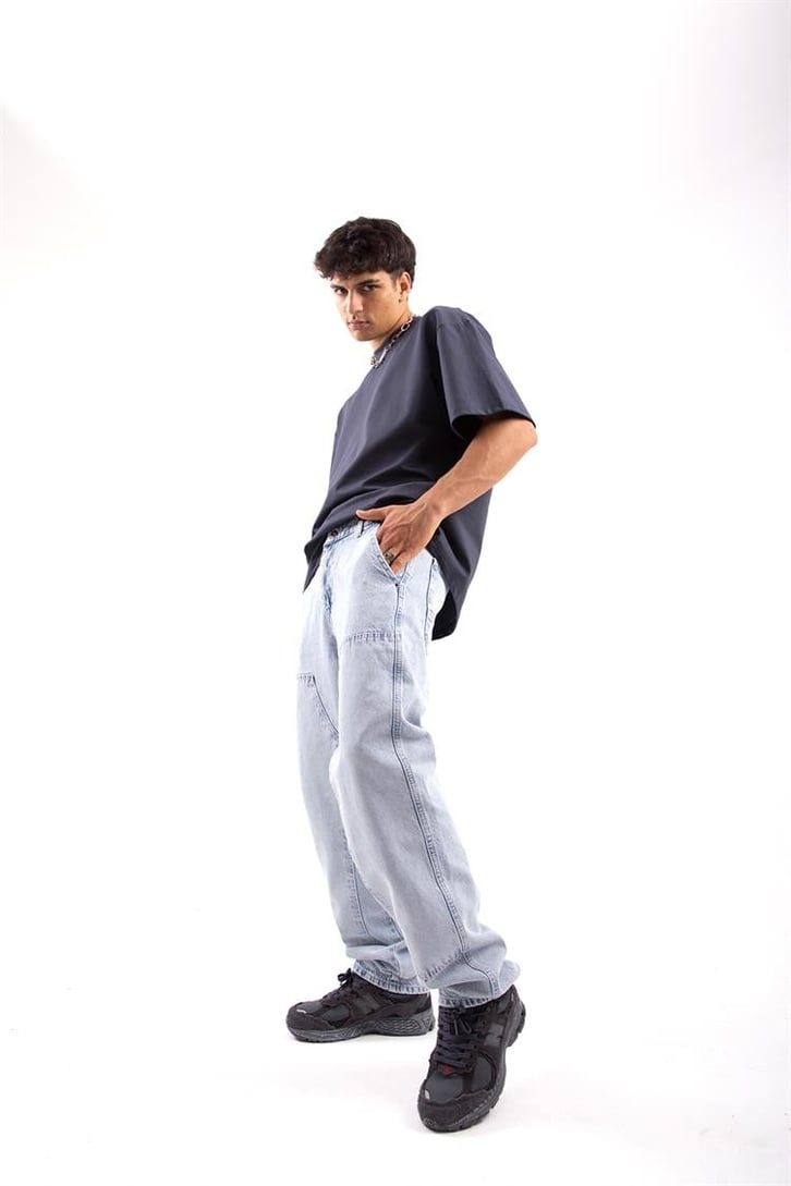 Patch Detay Baggy Jean