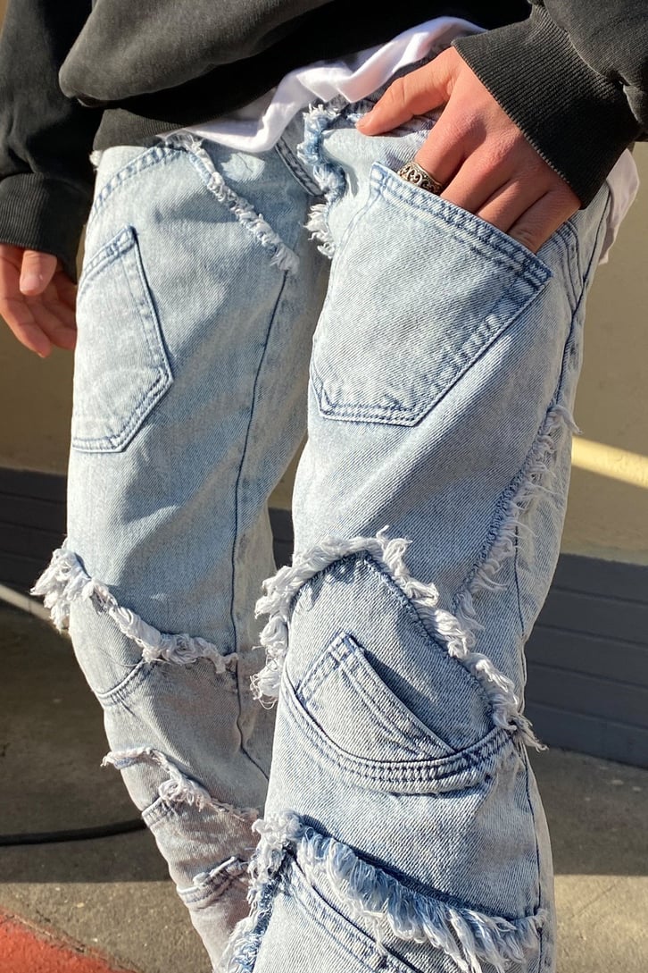 Patchwork Cep Detay Special Edition Premium Losse Fit Jean