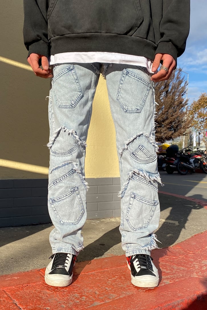 Patchwork Cep Detay Special Edition Premium Losse Fit Jean
