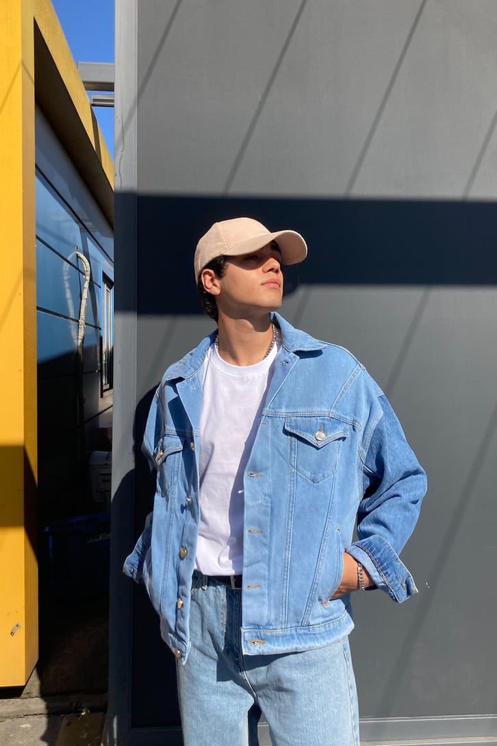 Patchwork Croped Oversize Denim Jacket