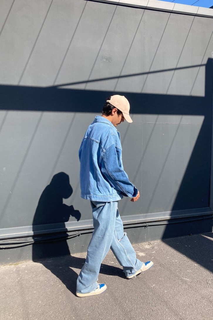 Patchwork Croped Oversize Denim Jacket