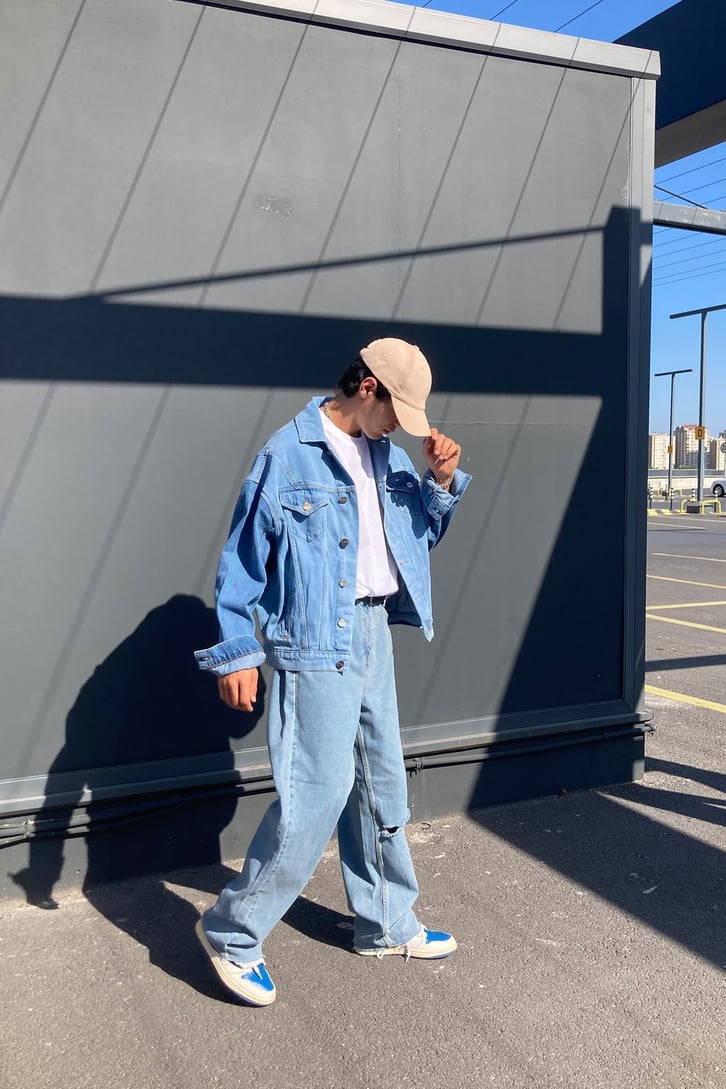 Patchwork Croped Oversize Denim Jacket