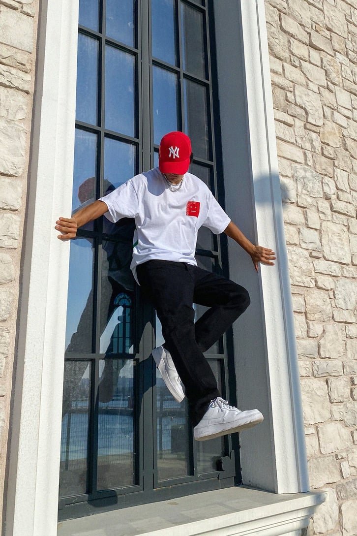 Peace Nakışlı  Beyaz Oversize Tshirt