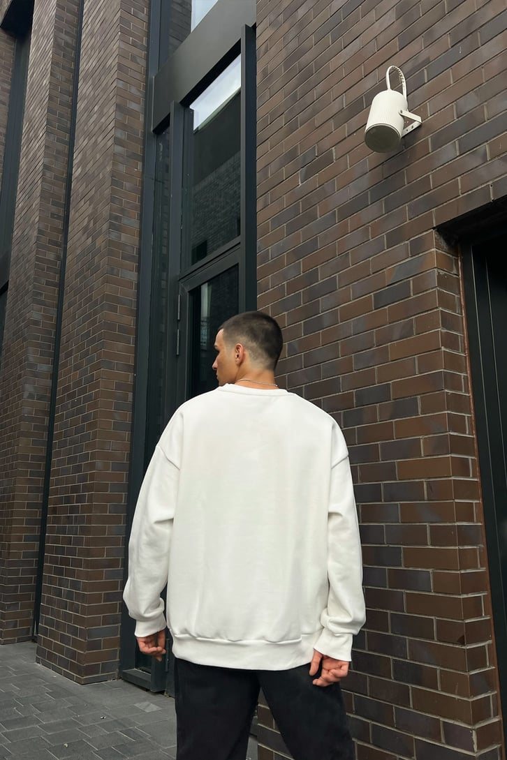 Peace Nakışlı Oversize Sweatshirt