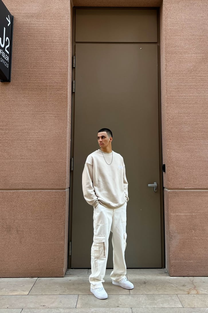 Peace Nakışlı Oversize Sweatshirt