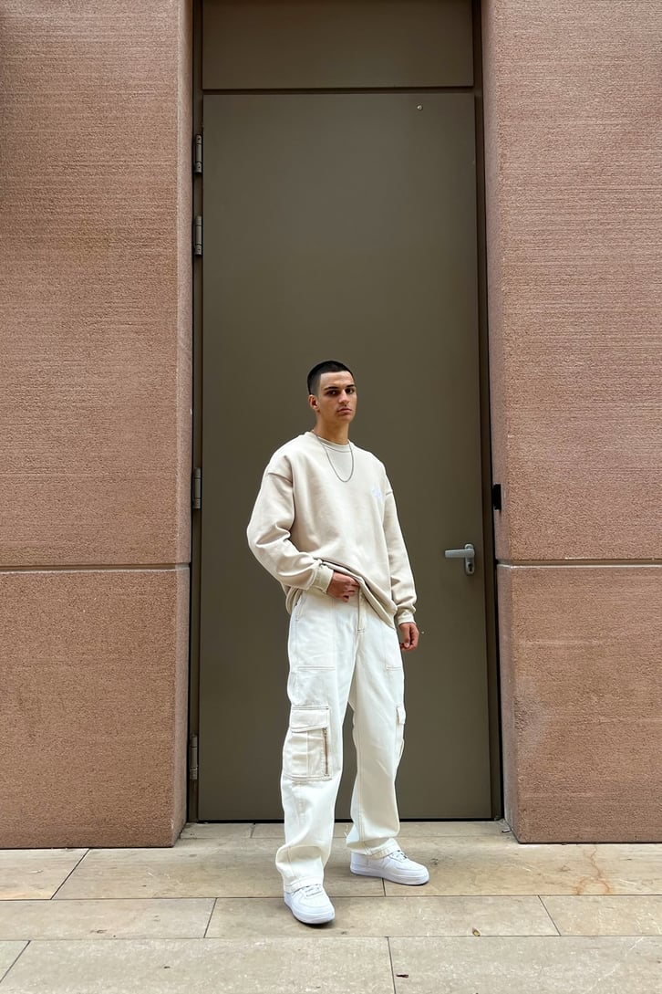 Peace Nakışlı Oversize Sweatshirt