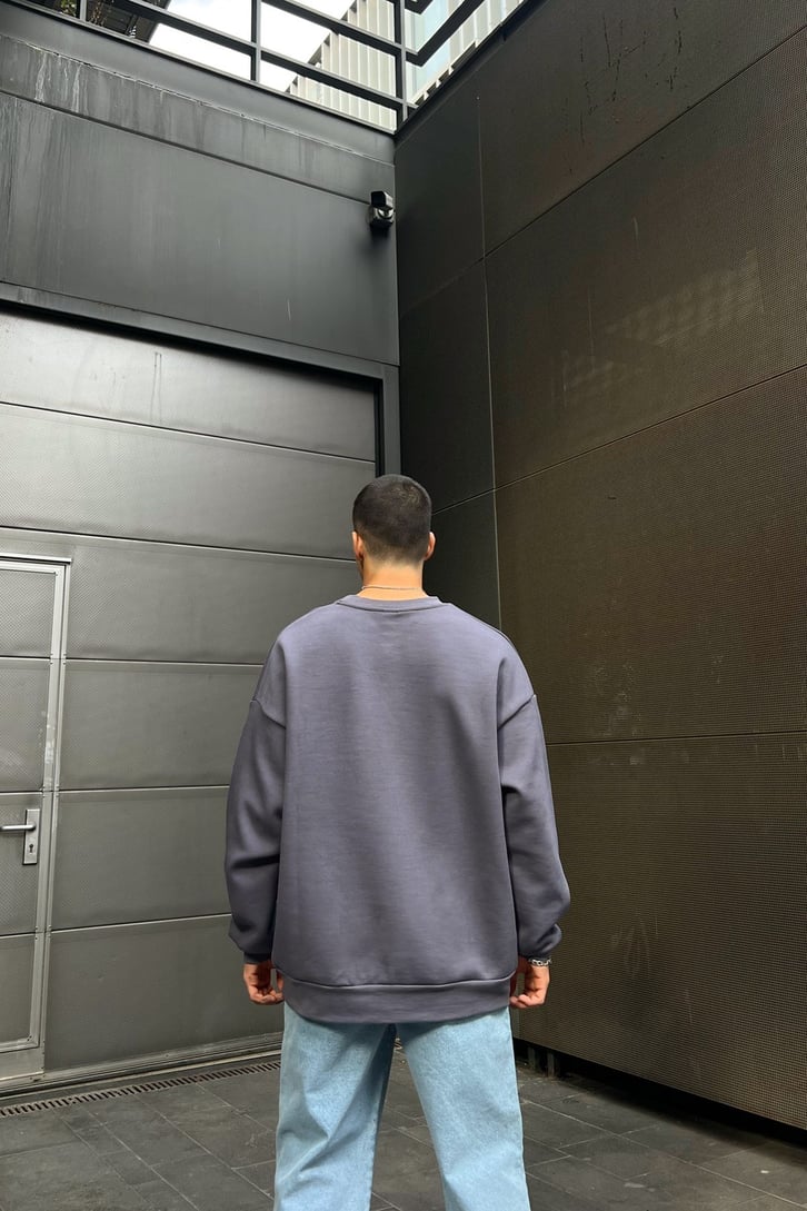 Peace Nakışlı Oversize Sweatshirt
