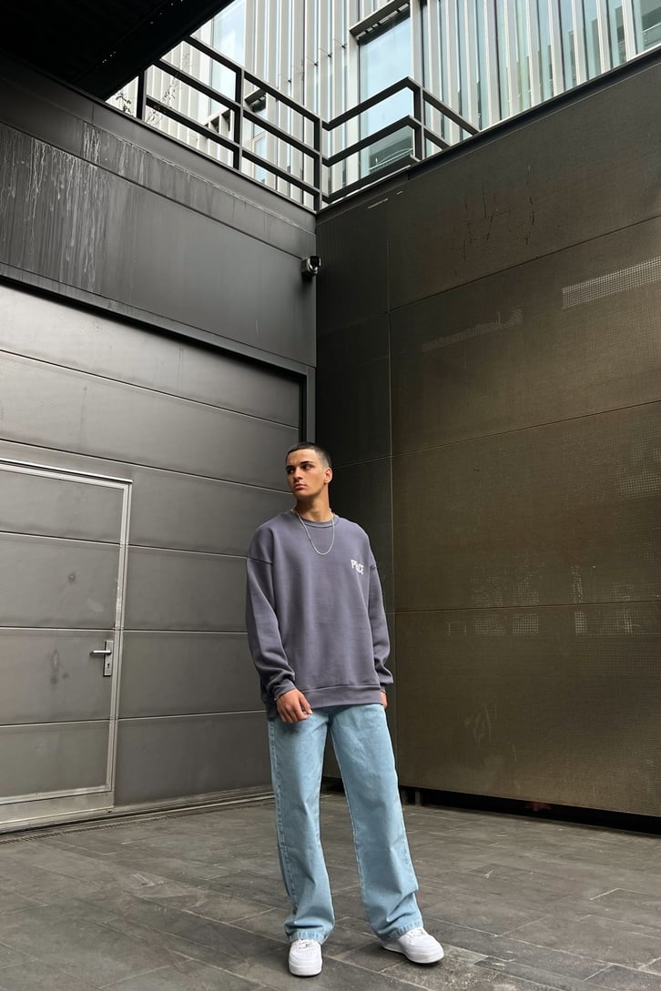Peace Nakışlı Oversize Sweatshirt