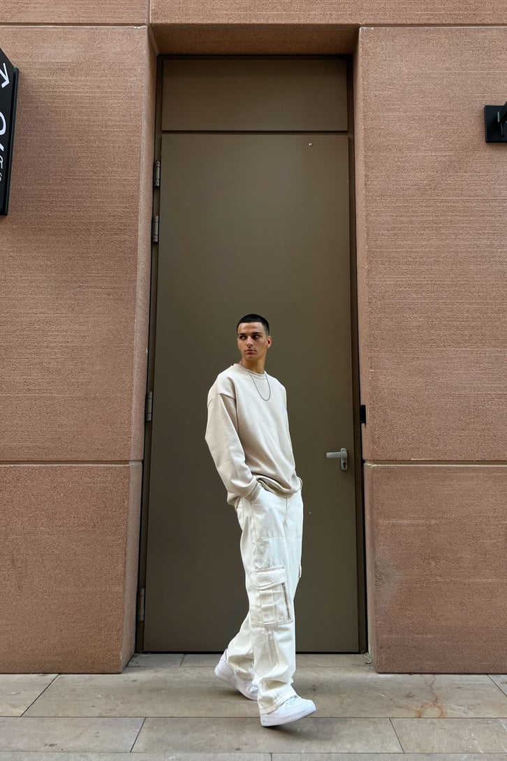 Peace Nakışlı Oversize Sweatshirt