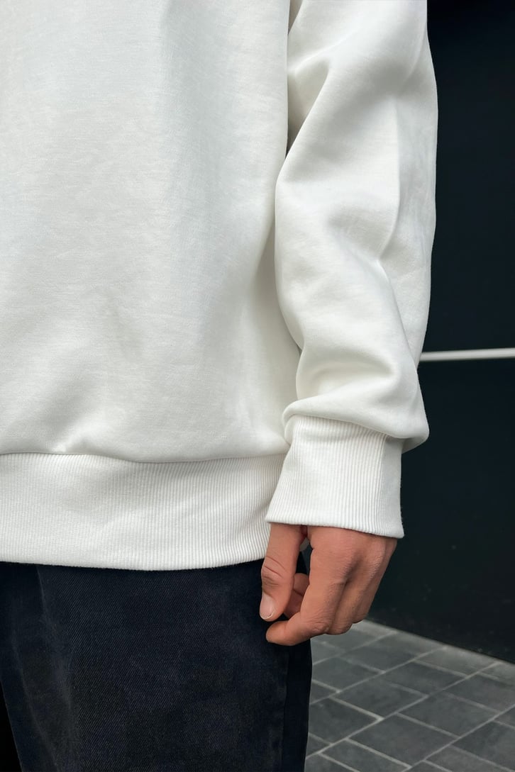 Peace Nakışlı Oversize Sweatshirt