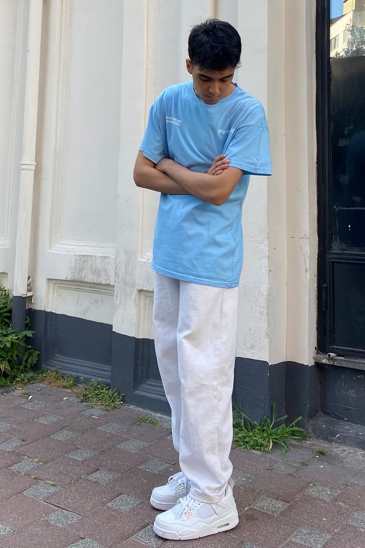 Peredeyes Sky Blue Printed Tshirt